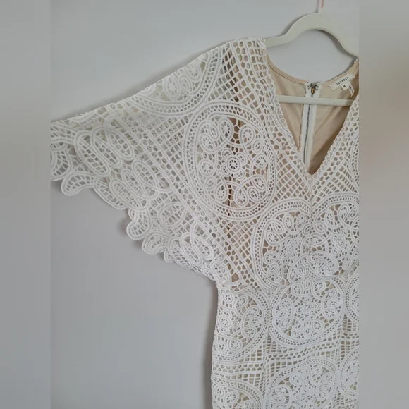 Soieblu Lace Dress Cream Sz M - Picture 4 of 10